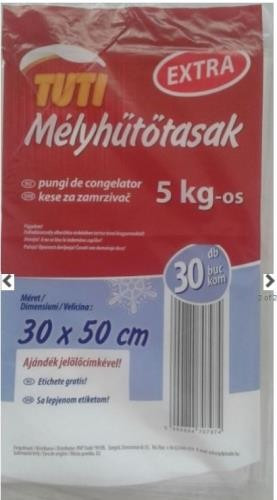 Hűtő tasak 30 db-os 5 kg -os